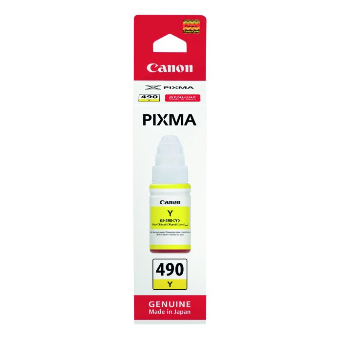 Canon GI-490 Yellow 70ml Ink Bottle - GI-490Y