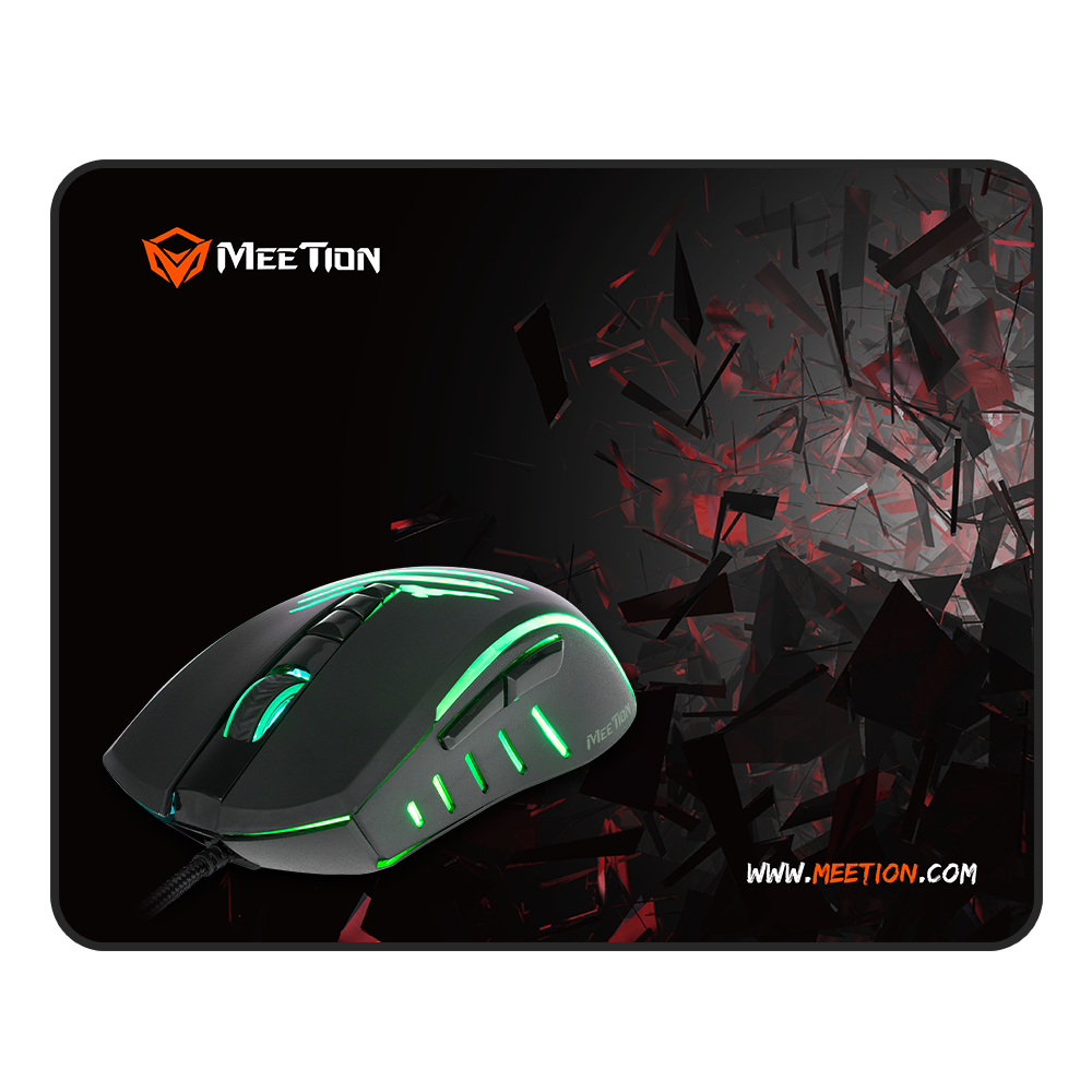 MSE USB MEETION+MOUSE PAD 2IN1 COMBO RGB - MT-C011
