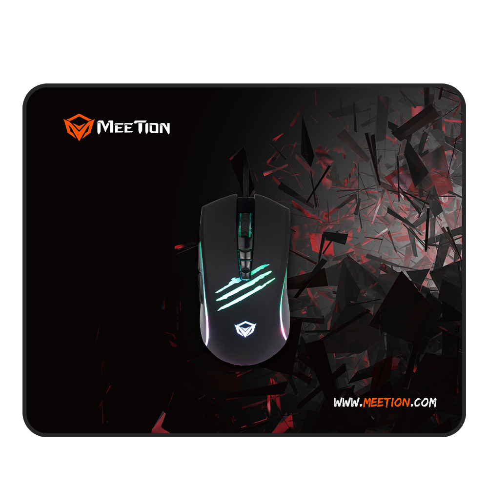 MSE USB MEETION+MOUSE PAD 2IN1 COMBO RGB - MT-C011