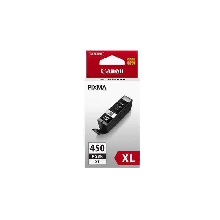 Canon PGI-450XL. Black toner page yield: 500 pages