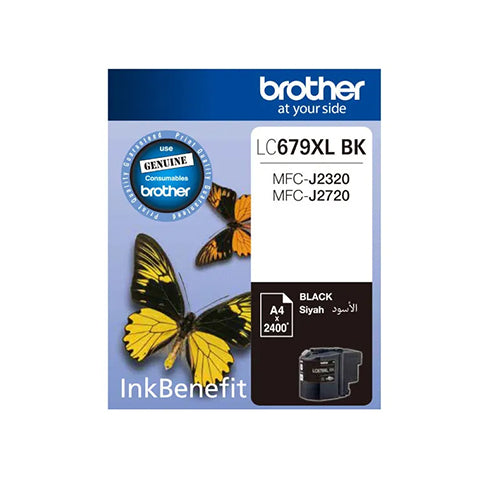 Brother High yield black ink cartridge LC679XLBK LC-679XL (2,400 pages)