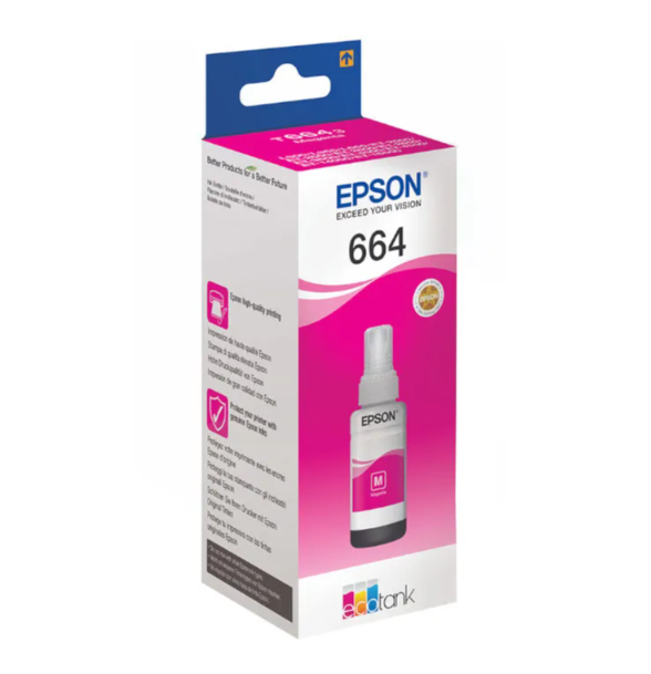 Epson 664 EcoTank Magenta Original Ink Bottle (T66434A)